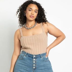 Eloquii NWT!! Ribbed Tube Top Sweater Color Sttuco, Plus Size 18/20, MSRP $44.95